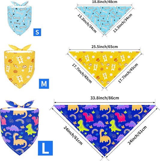 PET SHOW 50 Pack Boy Dog Bandanas Bulk for Medium Dogs
