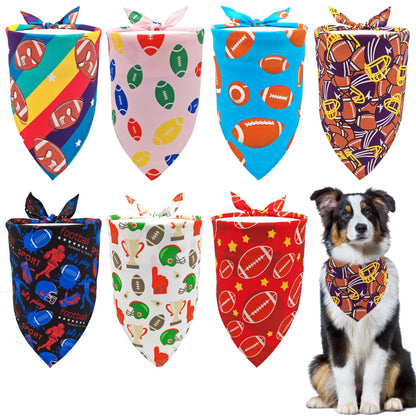 Paisley Dog Bandanas Bulk for Medium Dogs Sewn Edge 7 Pack M