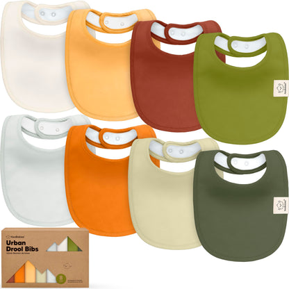 KeaBabies 8-Pack Organic Baby Bibs for Drooling and Teething (Pets & Paws)