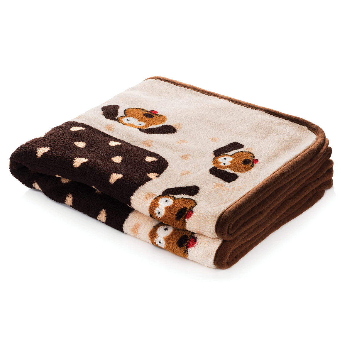 Snuggle Puppy Fleece Blanket for Dogs, Machine Washable, 48 x 30 in