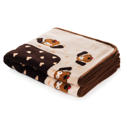 Snuggle Puppy Fleece Blanket for Dogs, Machine Washable, 48 x 30 in