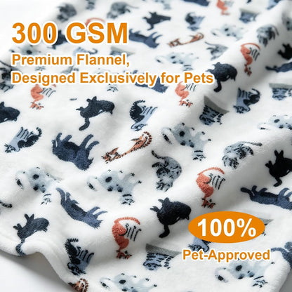 Cat Print Blanket for Indoor Cats Flannel, Kitten Throw Blankets, 16"x23"