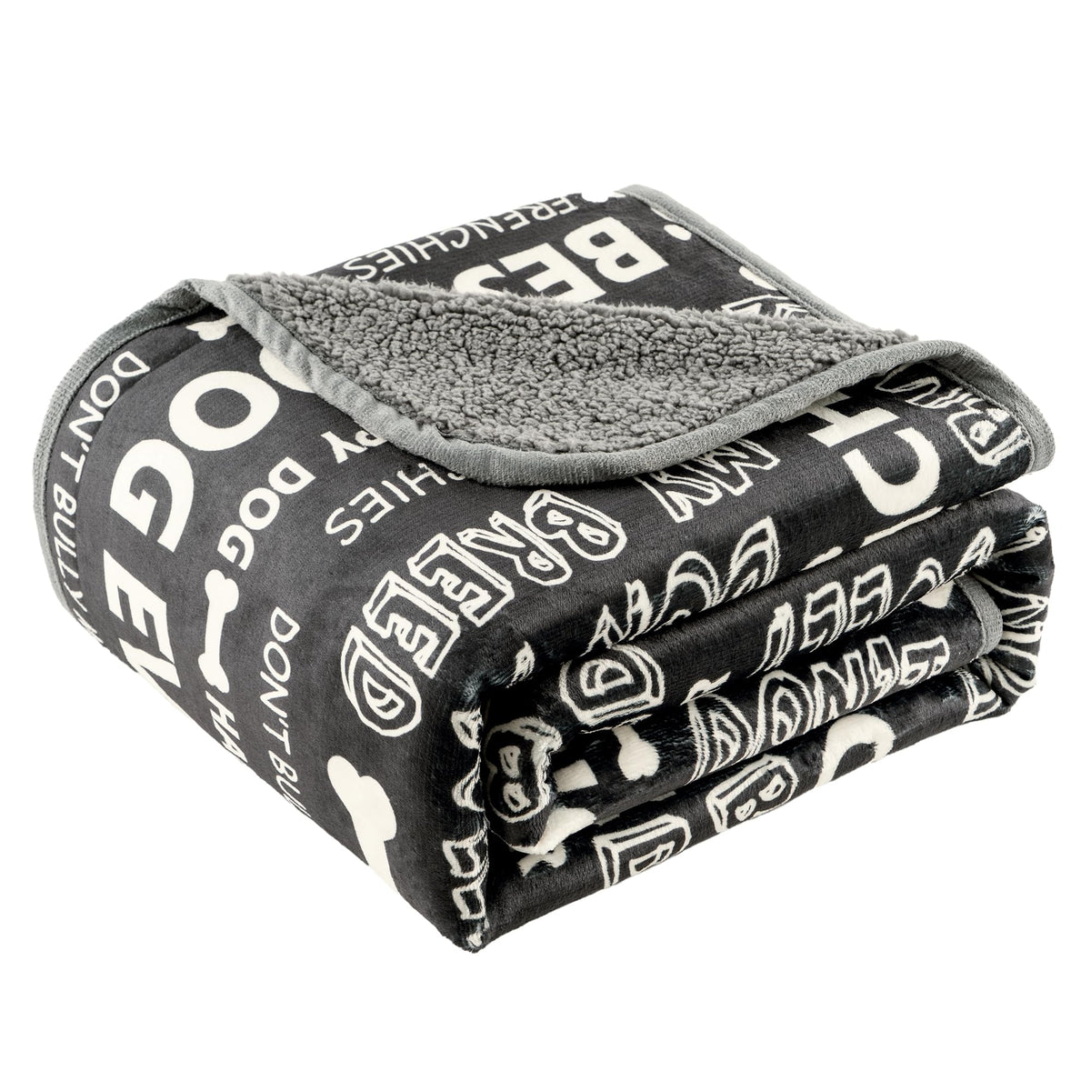 Waterproof Dog Blankets for Large Dogs 50"x60" Dark Grey