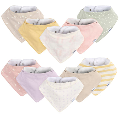Gerber Baby Boys & Girls Bandana Bibs