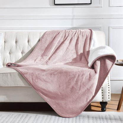 Soft Waterproof Blanket for Bed Couch Sofa, Grey, 50x60 inches