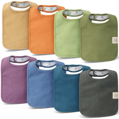 KeaBabies 8-Pack Organic Baby Bibs for Boys, Girls Drool Bibs (Dew)