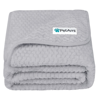 PetAmi Waterproof Dog Blanket, Leakproof Pet Throw, Twin 60x80 Taupe Beige