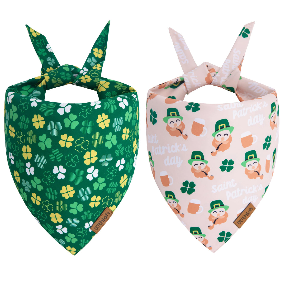 Halloween Dog Bandanas - 2 Pack Reversible Pumpkin and Bat Pet Scarf for Boys and Girls | Fall Dog Bibs | Premium Durable Fabric | Holiday Dog Bandana for Small and Medium Dogs (Small)