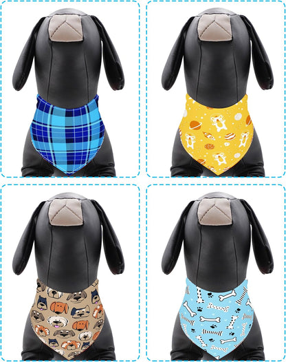 PET SHOW 50 Pack Boy Dog Bandanas Bulk for Medium Dogs