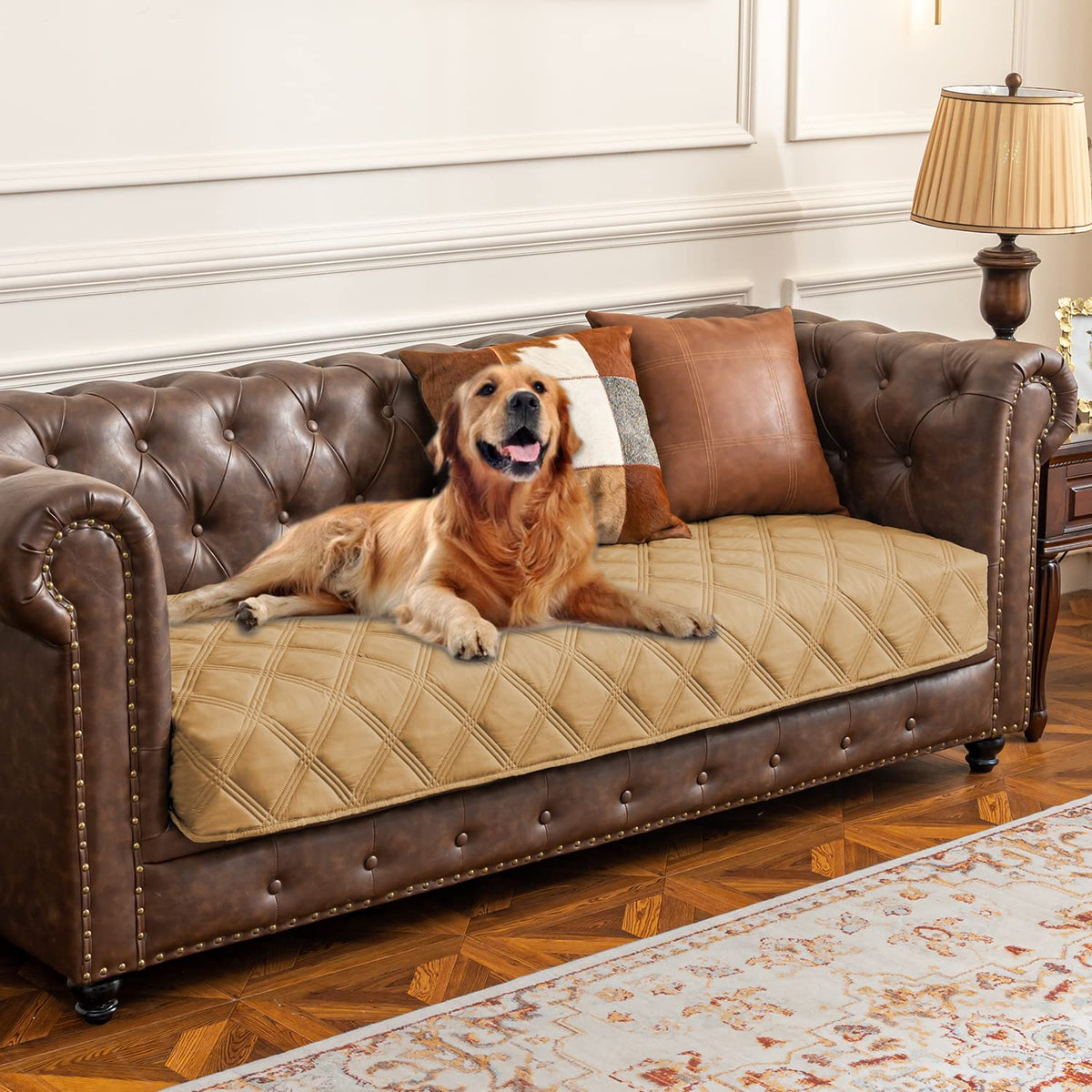 Ameritex Waterproof Dog Bed Cover Pet Blanket with Anti-Slip Back