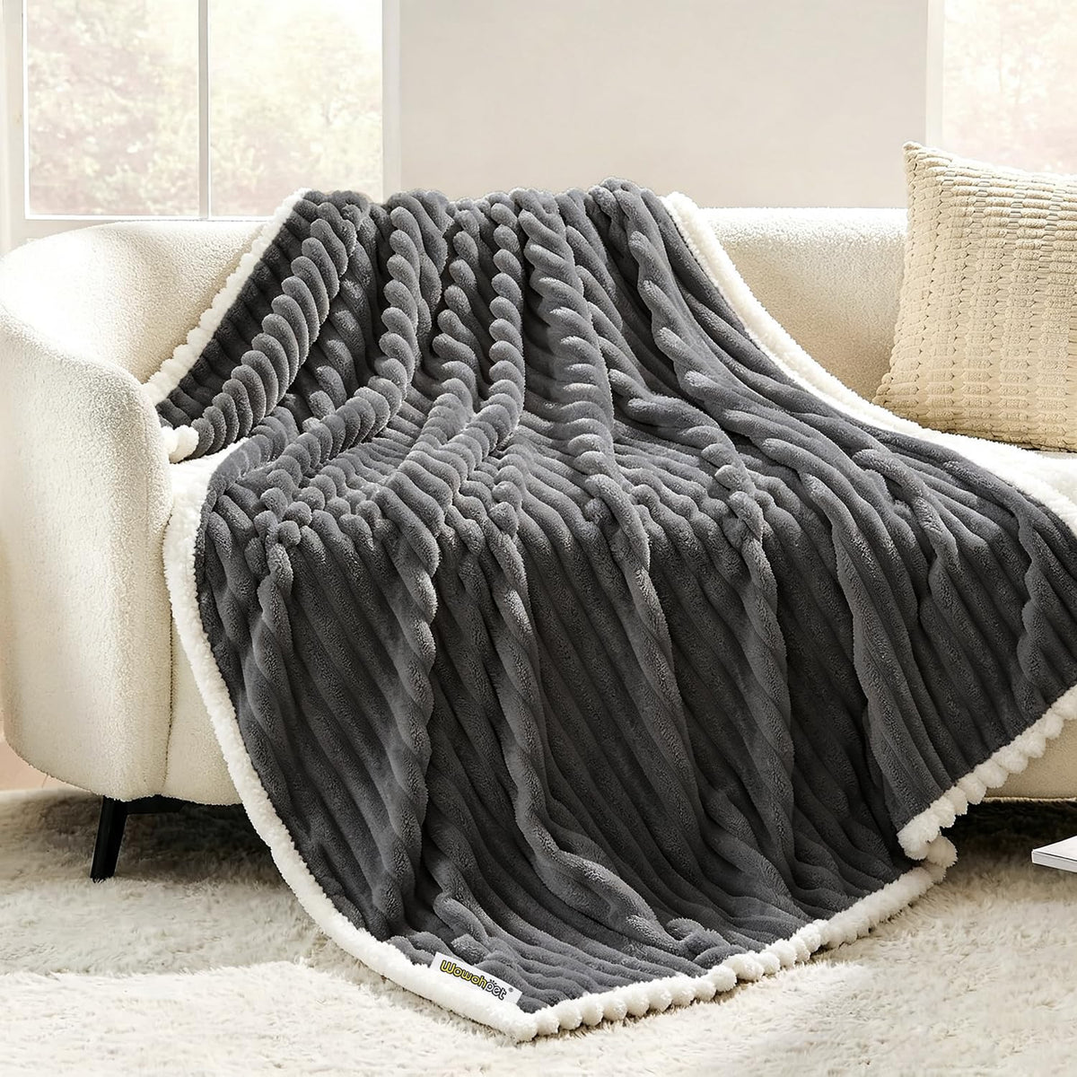 Waterproof Dog Blanket Soft Pet Cat Blanket 40x30 in Cream