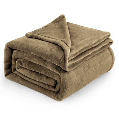 Bedsure GentleSoft Fleece Blanket Twin Size Grey - 300GSM Lightweight Plush Fuzzy Cozy Soft Warm Blanket for Bed, Sofa, Couch, Travel, Camping, 60x80 inches