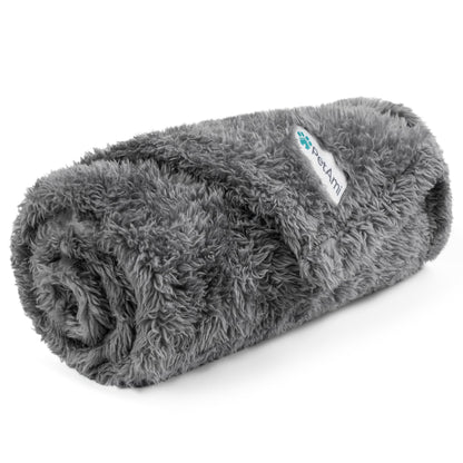 PetAmi Soft Plush Sherpa Dog Blanket for Pet Cat, Medium 29x40, Dusty Blue