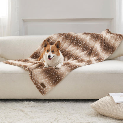 COZY KISS Waterproof Pet Blanket for Large Dog & Cat, 30x40 inch Cream