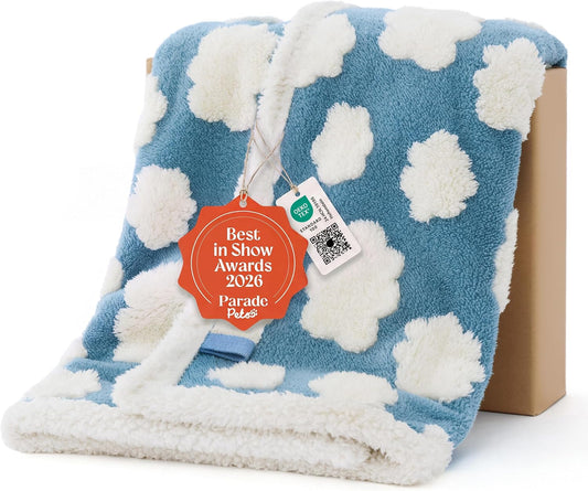 LE SURE Waterproof Dog Blankets for Small Dogs Cute Cozy 3D Jacquard,25x35