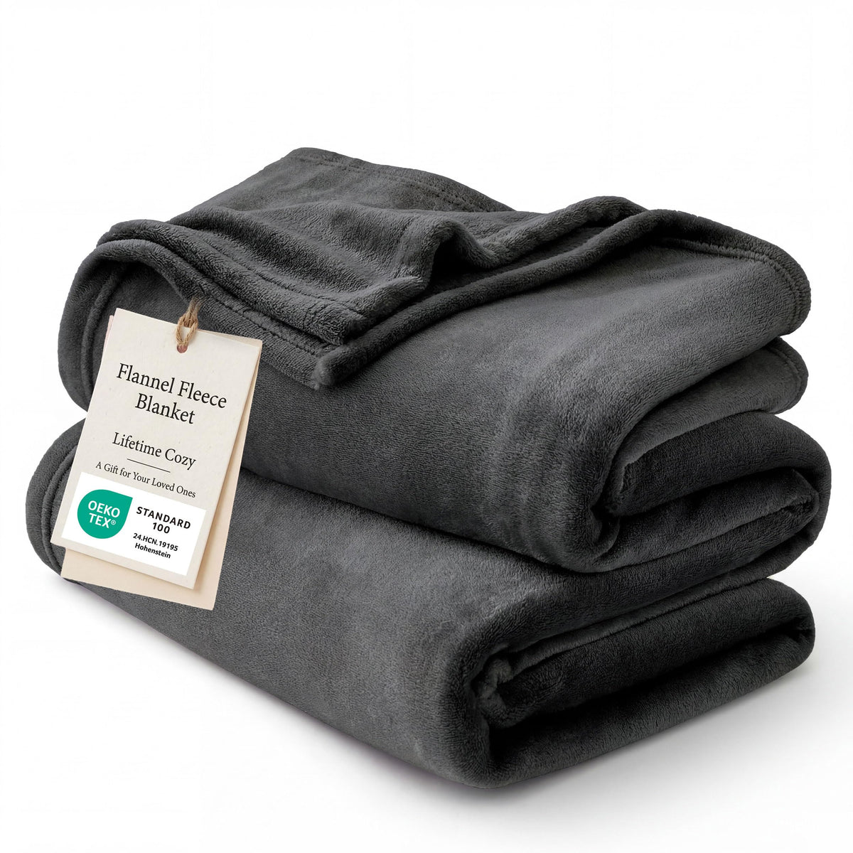 Bedsure GentleSoft Fleece Blanket Twin Size Grey - 300GSM Lightweight Plush Fuzzy Cozy Soft Warm Blanket for Bed, Sofa, Couch, Travel, Camping, 60x80 inches