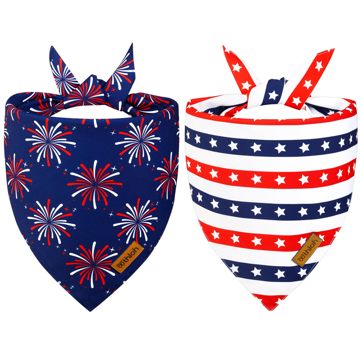 Halloween Dog Bandanas - 2 Pack Reversible Pumpkin and Bat Pet Scarf for Boys and Girls | Fall Dog Bibs | Premium Durable Fabric | Holiday Dog Bandana for Small and Medium Dogs (Small)