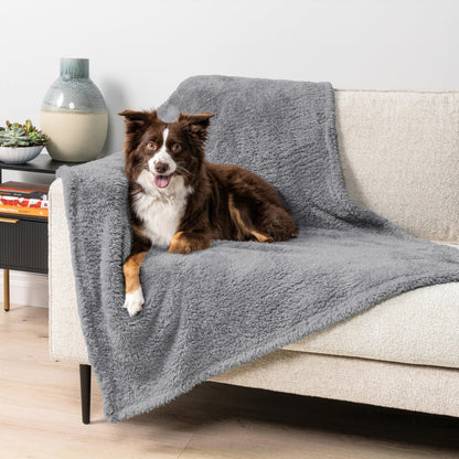 PetAmi Fluffy Sherpa Waterproof Dog Blanket for Small Pet Cat, 24x32 Pink