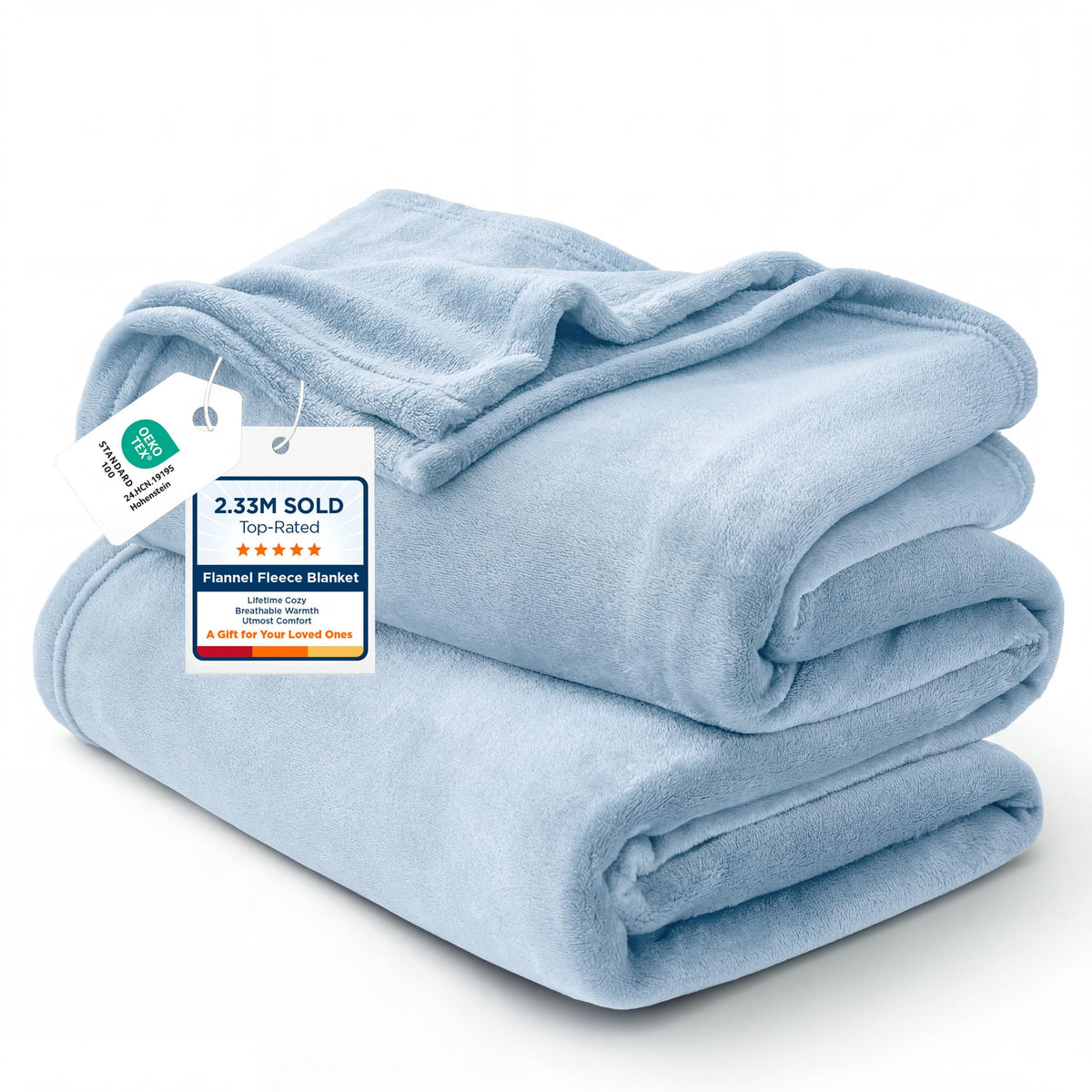 Bedsure GentleSoft Fleece Blanket Twin Size Grey - 300GSM Lightweight Plush Fuzzy Cozy Soft Warm Blanket for Bed, Sofa, Couch, Travel, Camping, 60x80 inches