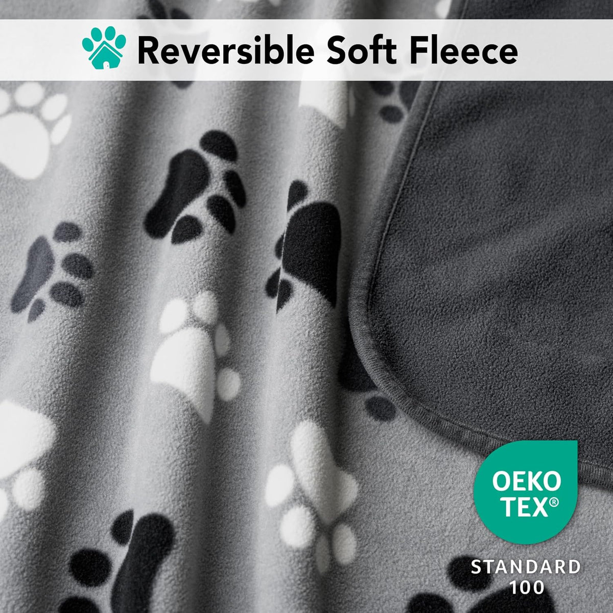 PetAmi Waterproof Dog Blanket, Leakproof Pee Proof Cat Blanket, 40x60 Paw