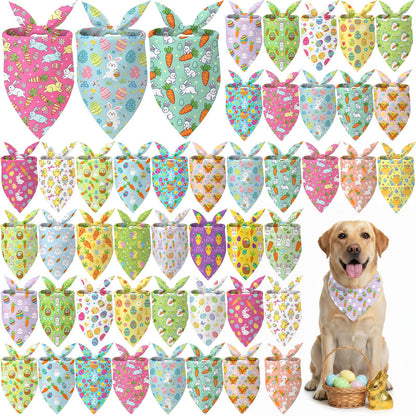 Abbylike 100 Pcs Summer Hawaiian Dog Bandanas Bulk, Tropical Fruits