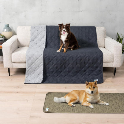 PetAmi Waterproof Couch Cover for Dog Non-Slip Bed Sofa Blanket, 52x82 Gray