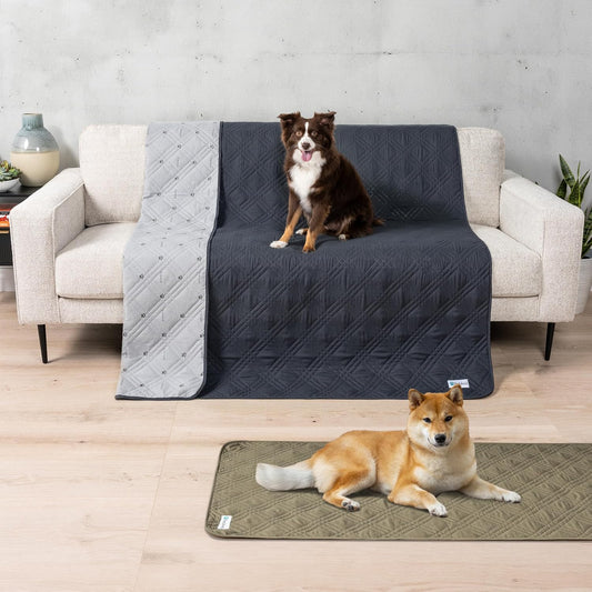 PetAmi Waterproof Couch Cover for Dog Non-Slip Bed Sofa Blanket, 52x82 Gray