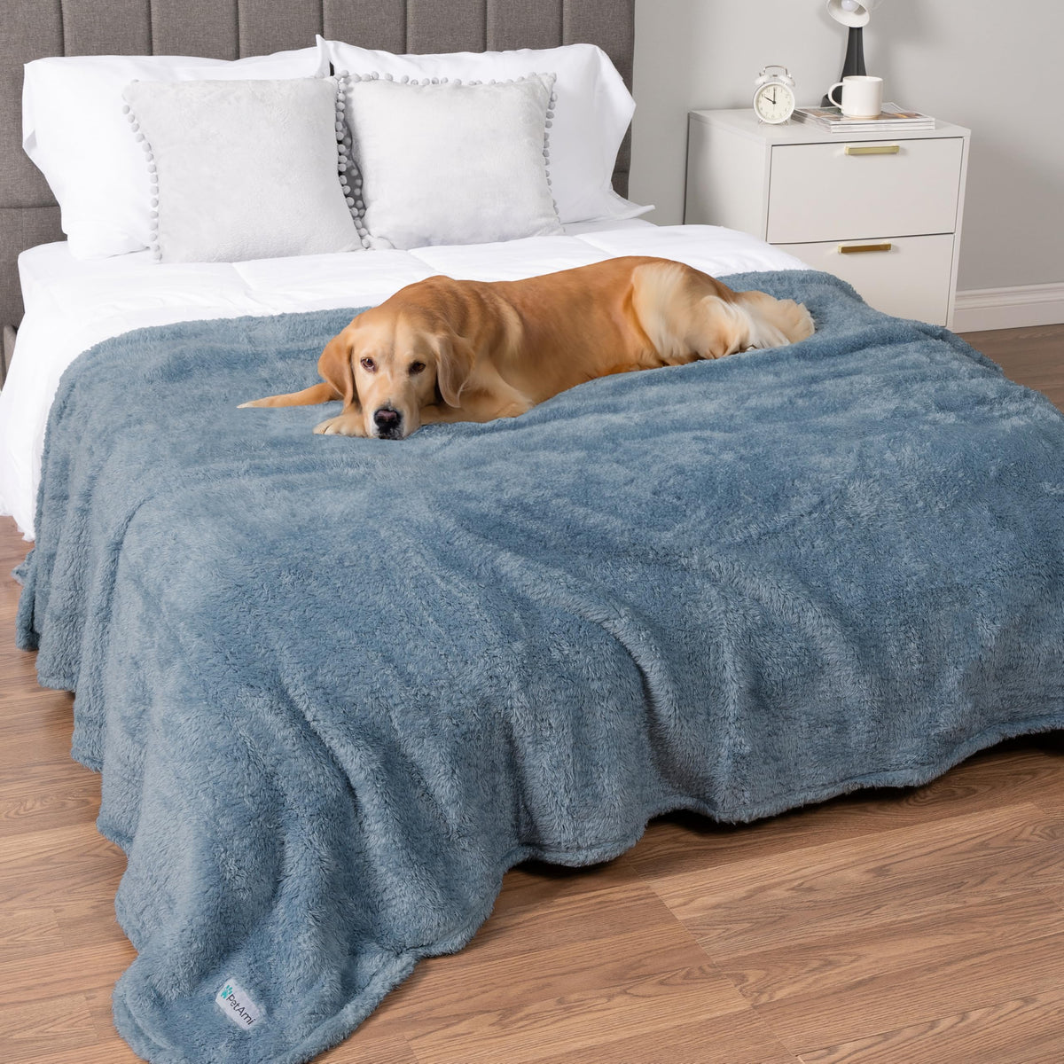 PetAmi Fluffy Sherpa Waterproof Dog Blanket for Small Pet Cat, 24x32 Pink