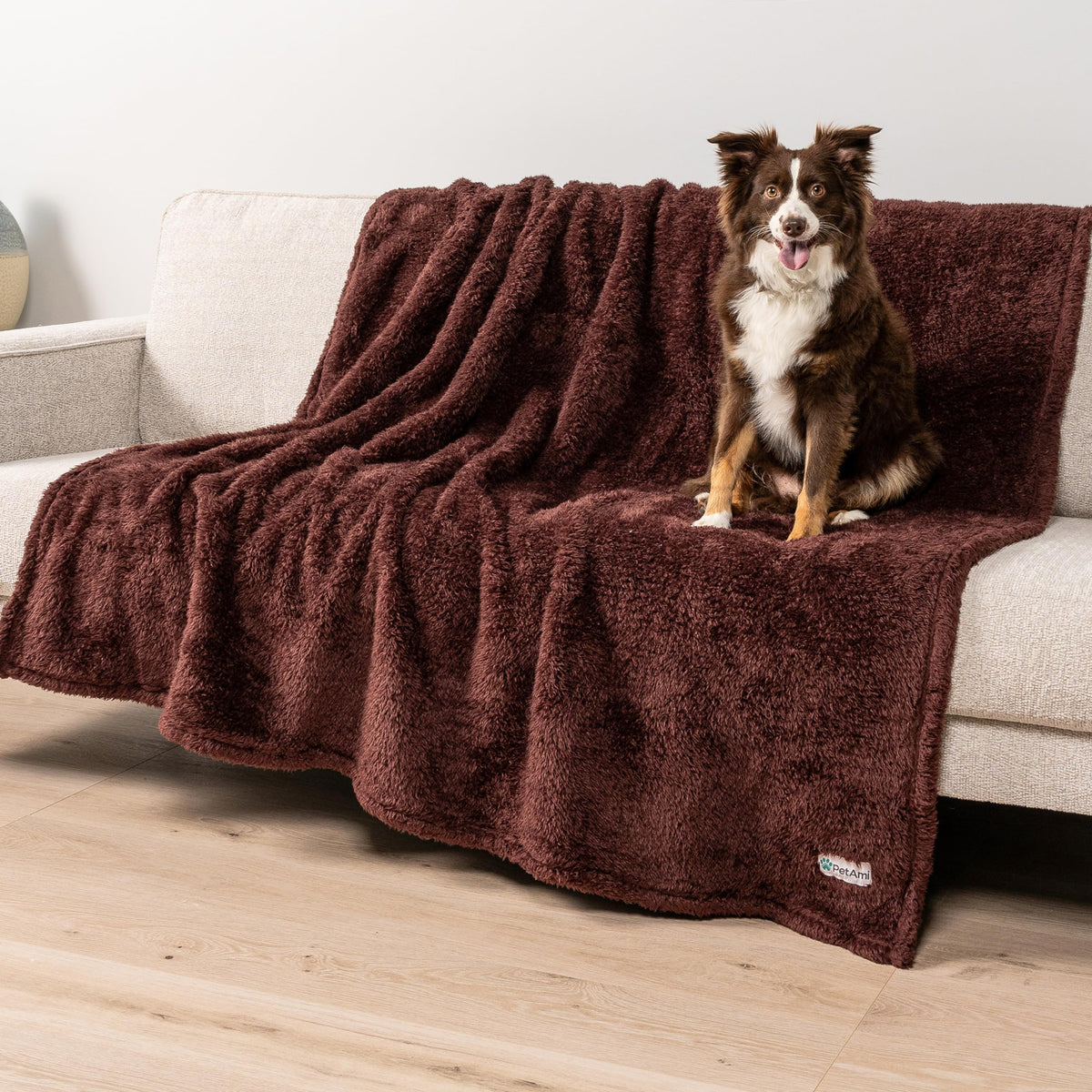 PetAmi Fluffy Sherpa Waterproof Dog Blanket for Small Pet Cat, 24x32 Pink