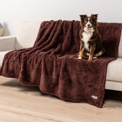 PetAmi Fluffy Sherpa Waterproof Dog Blanket for Small Pet Cat, 24x32 Pink