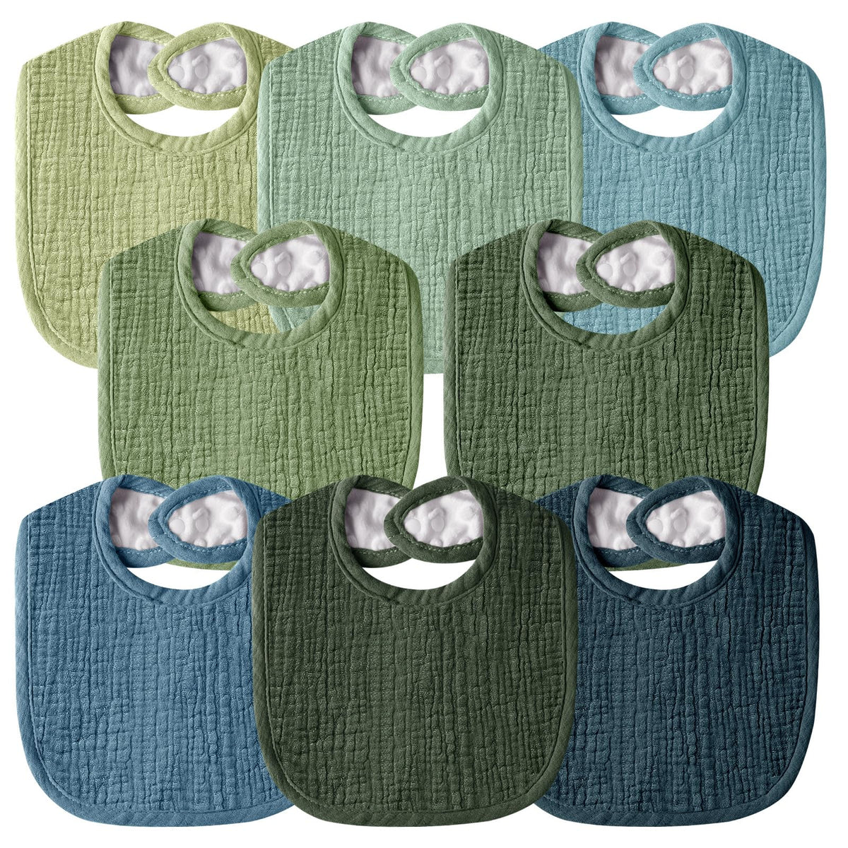 Muslin Baby Bibs for Unisex Boys Girls, Cotton Drool Bibs, Adjustable Newborn Bibs for Drooling and Teething
