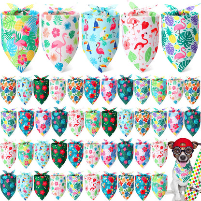 Weewooday 50 Pcs Fall Dog Bandanas Bulk for Autumn Pet Soft Bibs Adjustable Squirrel Fox Hedgehog Kerchief Bandana for Small Medium Large Grooming Accessories (Fall Animals, 25.6 x 17.7 x 17.7 Inch)