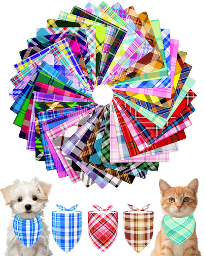 PET SHOW 50 Pack Boy Dog Bandanas Bulk for Medium Dogs