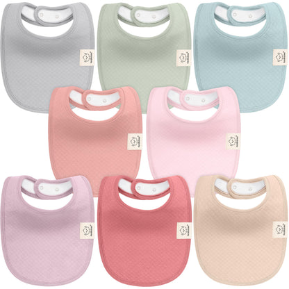 KeaBabies 8-Pack Organic Baby Bibs for Drooling and Teething (Pets & Paws)