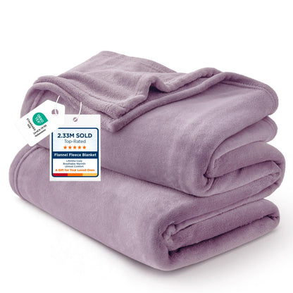Bedsure GentleSoft Fleece Blanket Twin Size Grey - 300GSM Lightweight Plush Fuzzy Cozy Soft Warm Blanket for Bed, Sofa, Couch, Travel, Camping, 60x80 inches