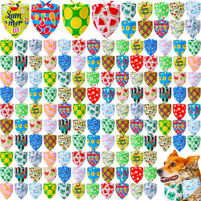 200 Pcs Fall Dog Bandanas Bulk for Small Medium Pet Dog Puppy
