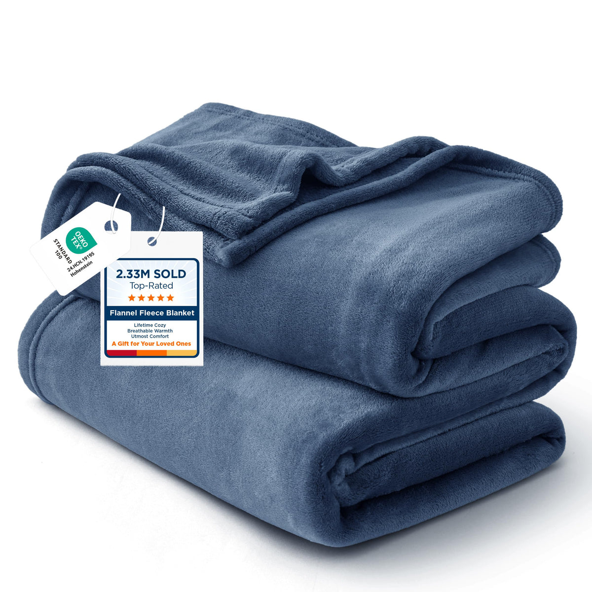 Bedsure GentleSoft Fleece Blanket Twin Size Grey - 300GSM Lightweight Plush Fuzzy Cozy Soft Warm Blanket for Bed, Sofa, Couch, Travel, Camping, 60x80 inches