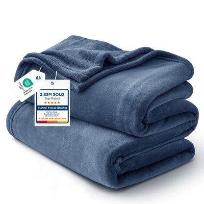 Bedsure GentleSoft Fleece Blanket Twin Size Grey - 300GSM Lightweight Plush Fuzzy Cozy Soft Warm Blanket for Bed, Sofa, Couch, Travel, Camping, 60x80 inches