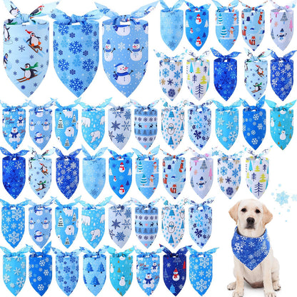 Abbylike 50 Pcs Halloween Dog Bandanas Bulk, Pumpkin Ghost Bat Skull