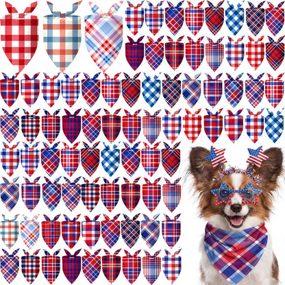 Abbylike 100 Pcs Halloween Dog Bandanas Bulk Cute Dog Paw Prints Pattern