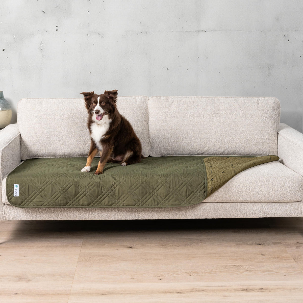PetAmi Waterproof Couch Cover for Dog Non-Slip Bed Sofa Blanket, 52x82 Gray