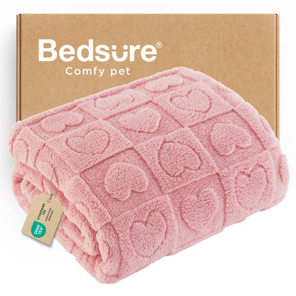Bedsure Ultra Soft Dog Blankets for Large Dogs 300GSM Fleece, 40x50 Blue