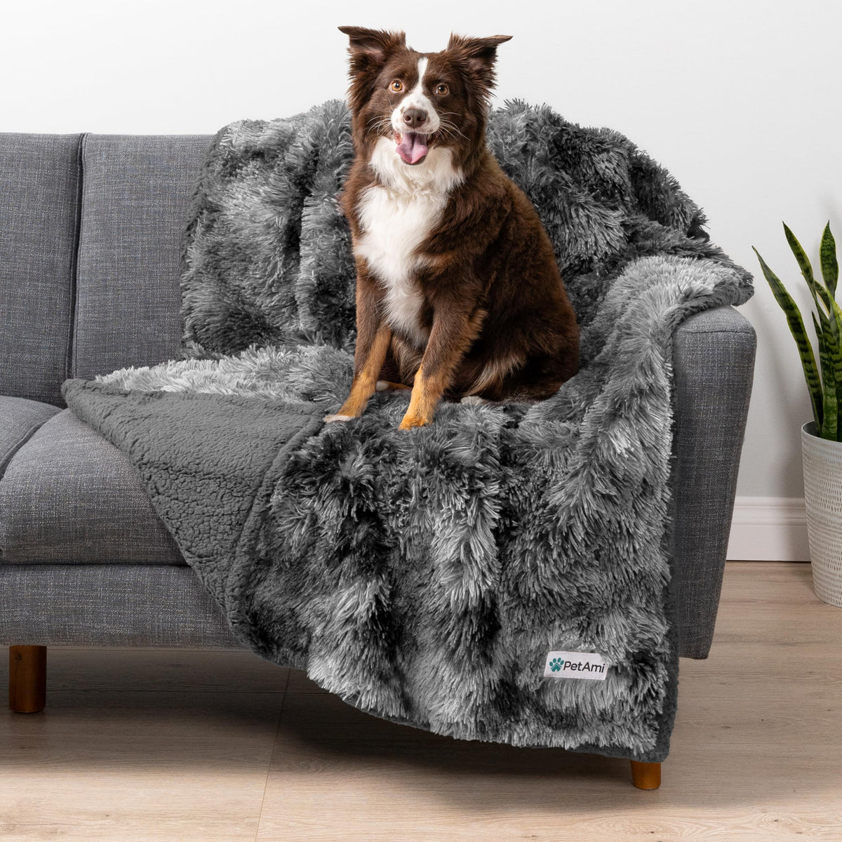 PetAmi Waterproof Dog Blanket for Couch Protector Pet Throw, 40x60 Taupe