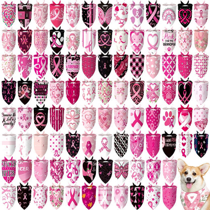 Huhumy 100 Pcs Paw Dog Bandanas Bulk Pet Paw Grooming Bandanas for Dogs
