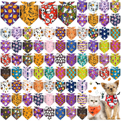 Reginary 72 Packs 4th of July Dog Bandanas Bulk America Flag Patriotic Pet Bandanas Triangle Scarf Bibs Adjustable Dogs Bandana for Pet Independence Day(Geometric Stripes Pattern)