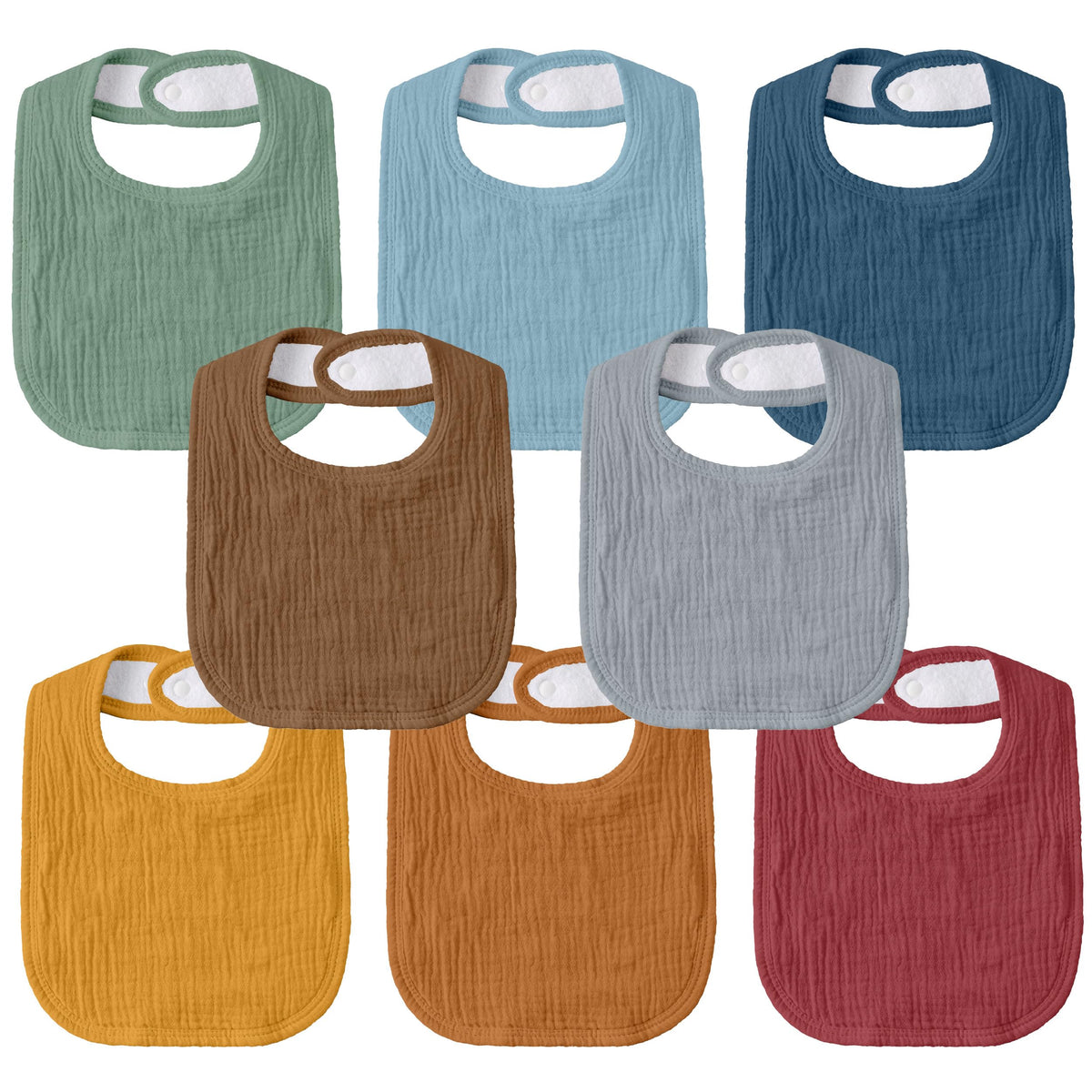 Muslin Bibs for Baby Girl, Adjustable Fit for Drooling and Teething Toddler