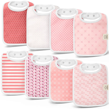 KeaBabies 8-Pack Organic Baby Bibs for Boys, Girls Drool Bibs (Dew)