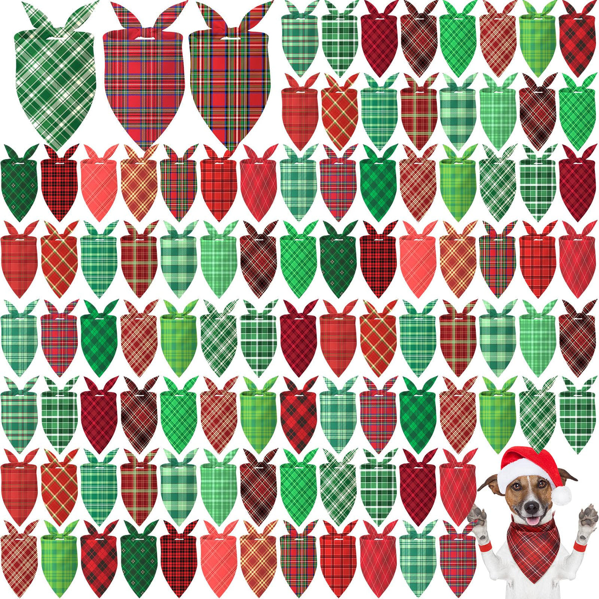Abbylike 100 Pcs Summer Hawaiian Dog Bandanas Bulk, Tropical Fruits