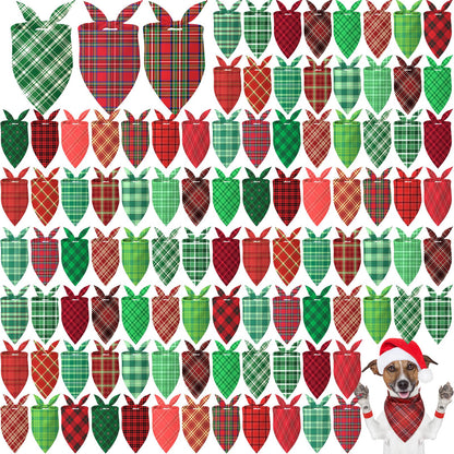 Abbylike 100 Pcs Summer Hawaiian Dog Bandanas Bulk, Tropical Fruits