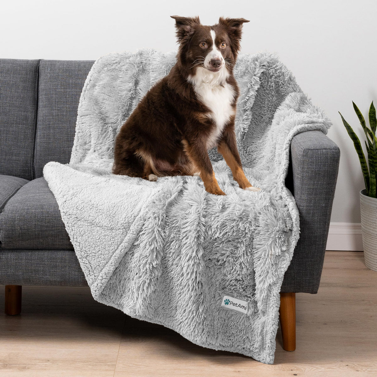 PetAmi Waterproof Dog Blanket for Couch Protector Pet Throw, 40x60 Taupe